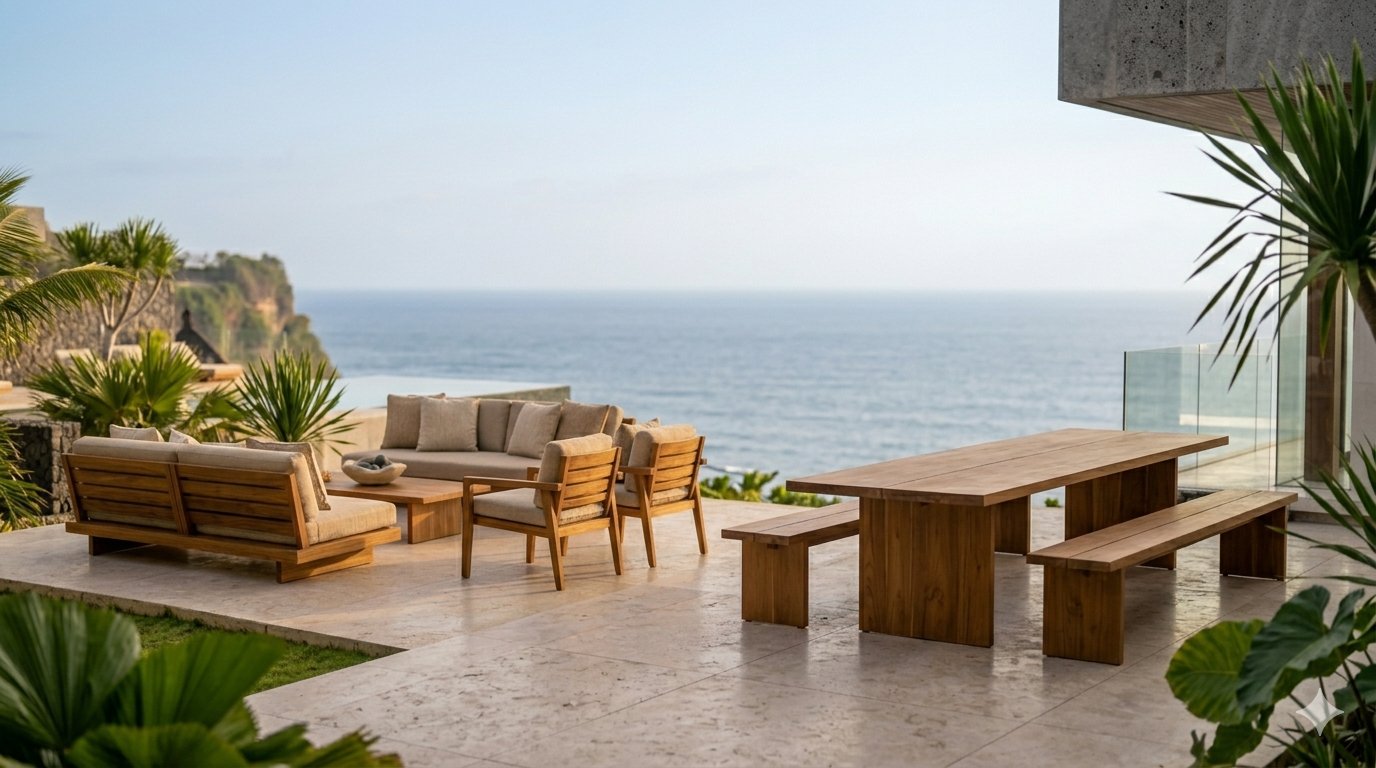 Teak outdoor set